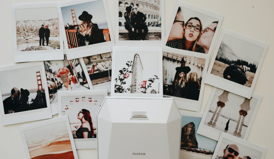 photo collage on wall