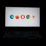 Browser logos displayed on a laptop screen.